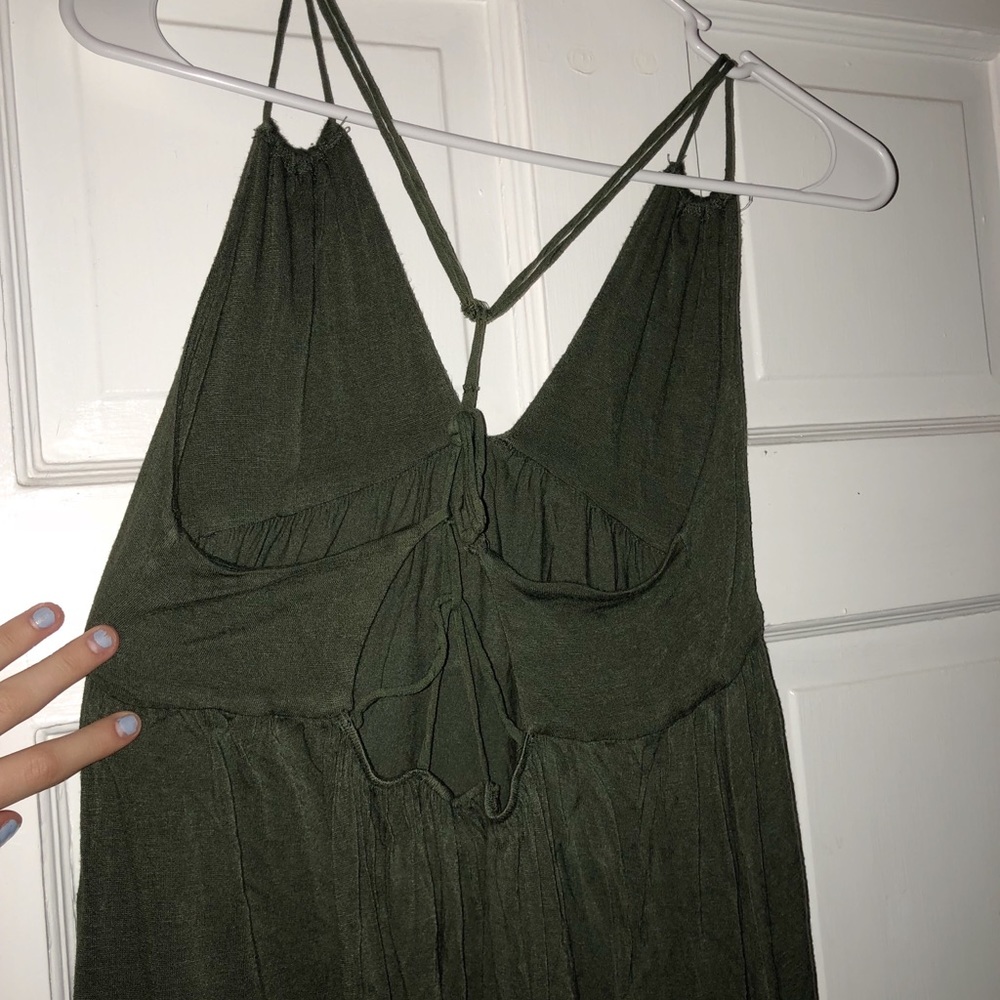 Flowy Windsor army green tank